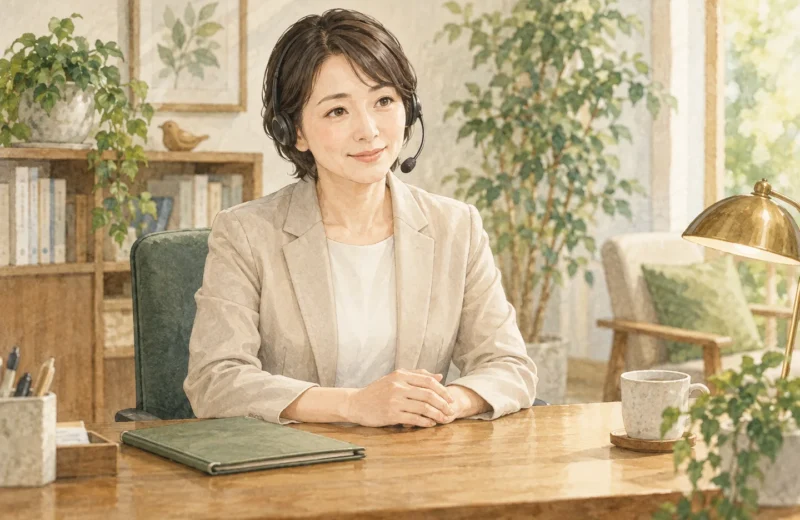 相談に耳を傾ける窓口担当者のイラスト